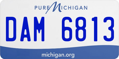 MI license plate DAM6813