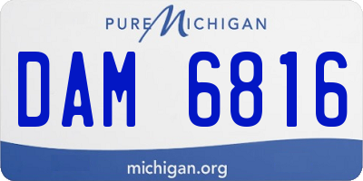 MI license plate DAM6816