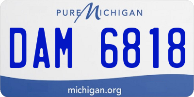 MI license plate DAM6818
