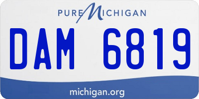 MI license plate DAM6819