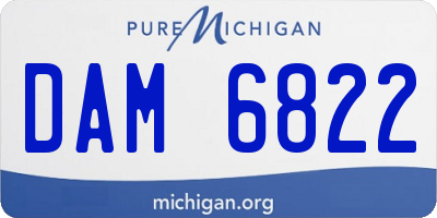 MI license plate DAM6822
