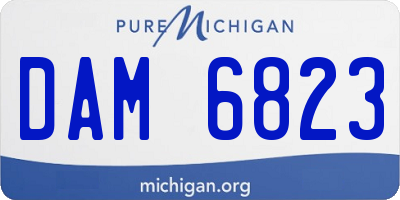 MI license plate DAM6823
