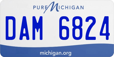 MI license plate DAM6824