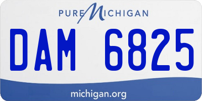 MI license plate DAM6825