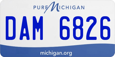 MI license plate DAM6826