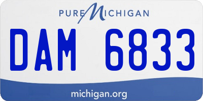 MI license plate DAM6833