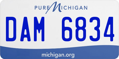 MI license plate DAM6834