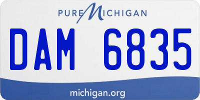 MI license plate DAM6835