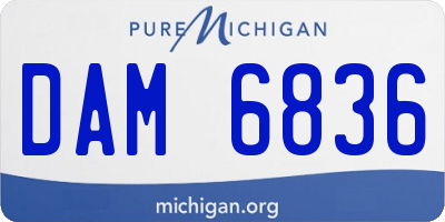 MI license plate DAM6836