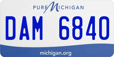 MI license plate DAM6840