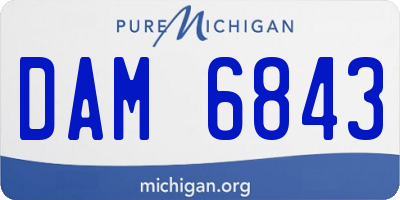 MI license plate DAM6843