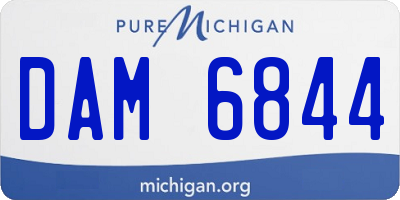 MI license plate DAM6844