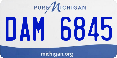 MI license plate DAM6845