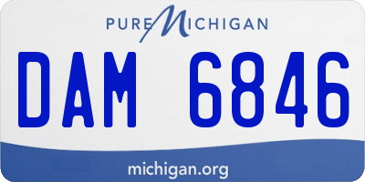 MI license plate DAM6846