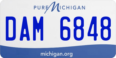 MI license plate DAM6848