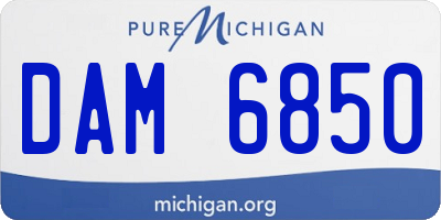 MI license plate DAM6850