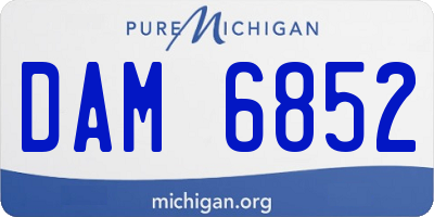MI license plate DAM6852