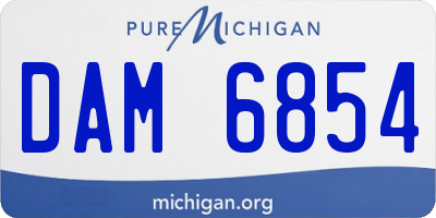 MI license plate DAM6854