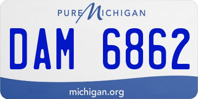 MI license plate DAM6862