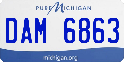 MI license plate DAM6863