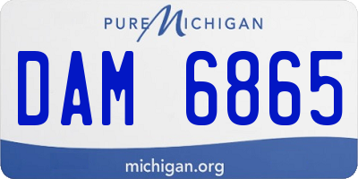 MI license plate DAM6865