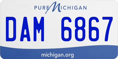 MI license plate DAM6867