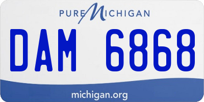 MI license plate DAM6868