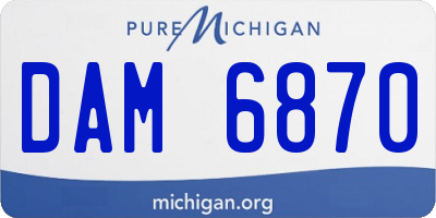 MI license plate DAM6870