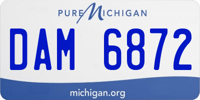 MI license plate DAM6872