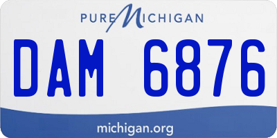 MI license plate DAM6876