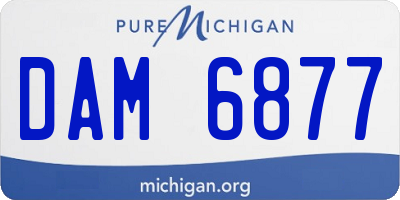 MI license plate DAM6877