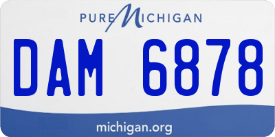 MI license plate DAM6878