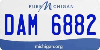 MI license plate DAM6882