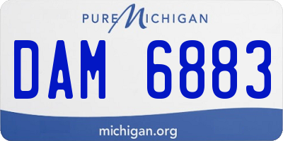MI license plate DAM6883