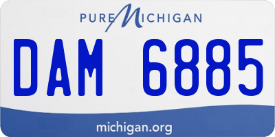 MI license plate DAM6885