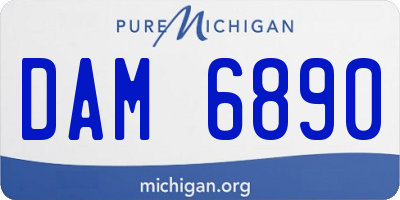 MI license plate DAM6890
