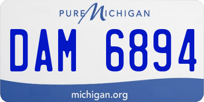 MI license plate DAM6894