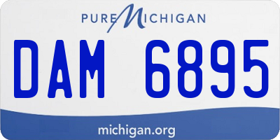 MI license plate DAM6895