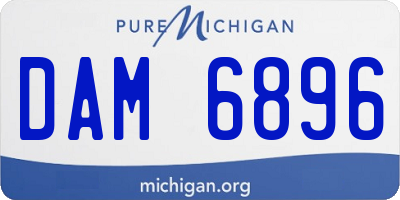 MI license plate DAM6896