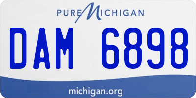 MI license plate DAM6898