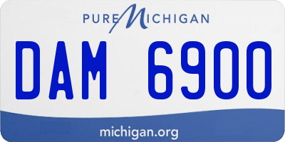 MI license plate DAM6900