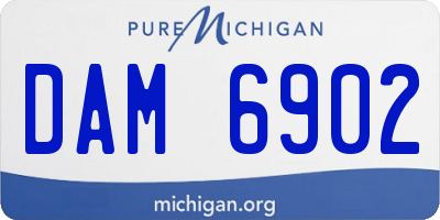 MI license plate DAM6902