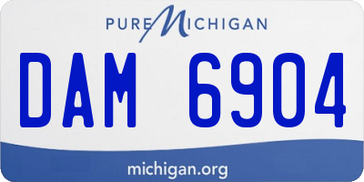 MI license plate DAM6904