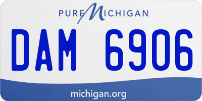MI license plate DAM6906