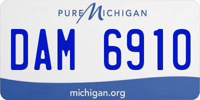 MI license plate DAM6910