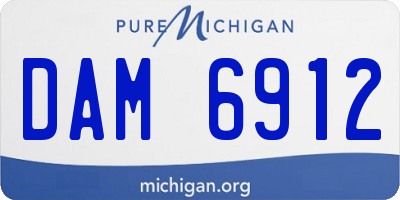 MI license plate DAM6912