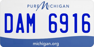 MI license plate DAM6916