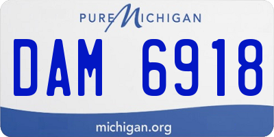 MI license plate DAM6918