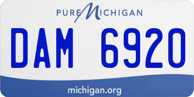 MI license plate DAM6920