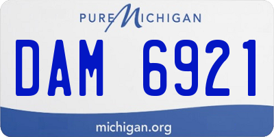 MI license plate DAM6921